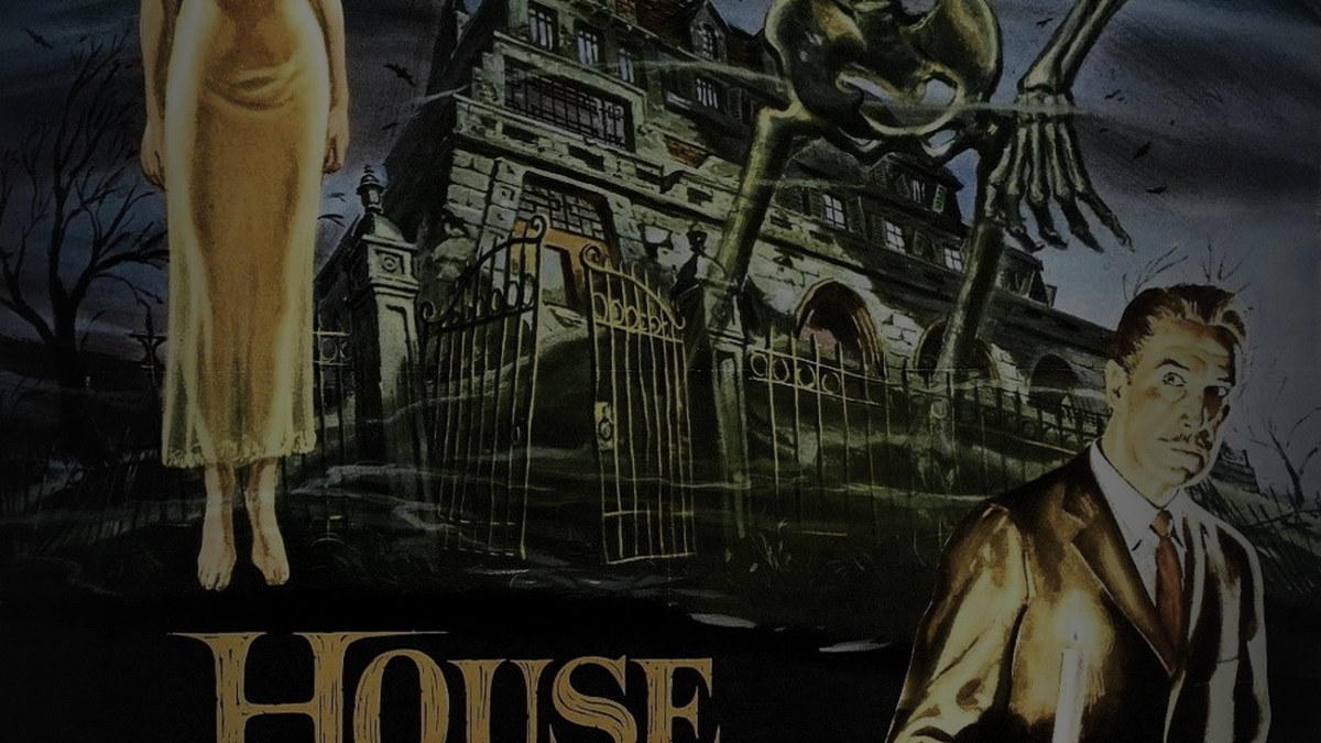 Still from House on Haunted Hill (1959) — tmdb poster (id 15856); genuine film poster. baked at factor 0.45, 1200x675
